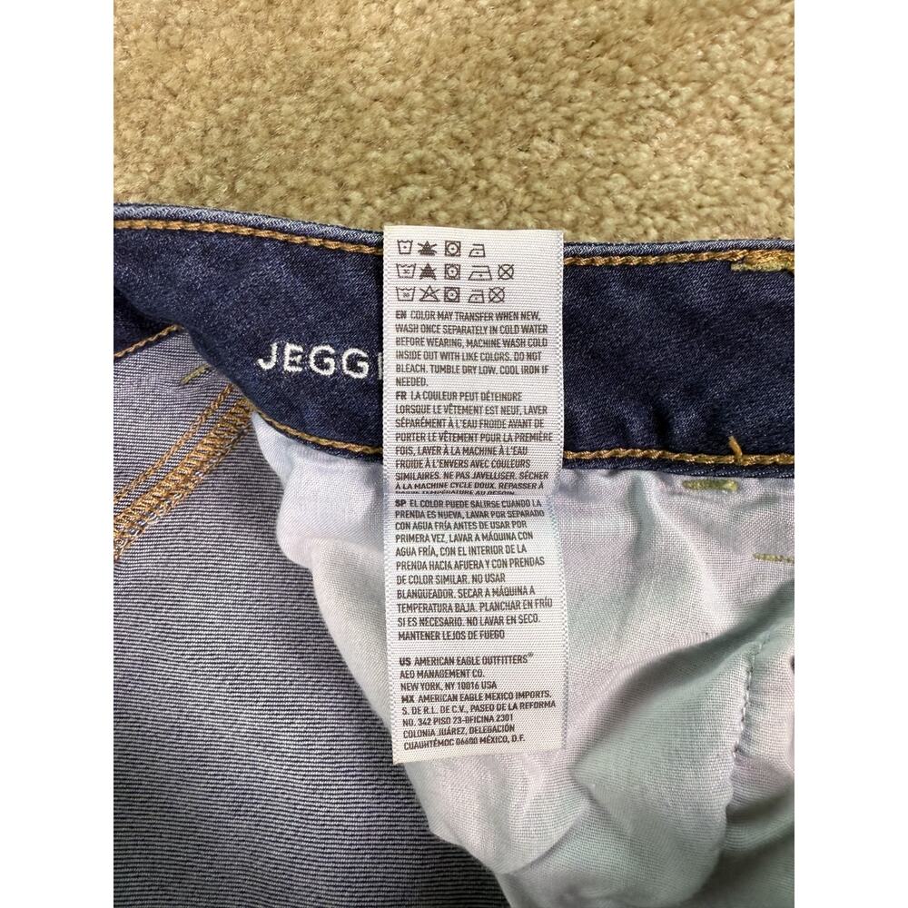 American Eagle Women Blue Super Stretch Jegging Distressed Size 2 Short C391 - Picture 10 of 16